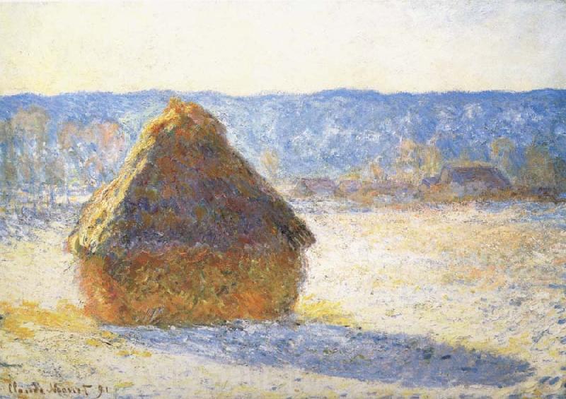 Claude Monet Meule,Effet de Neige le Matin
